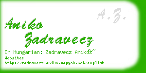 aniko zadravecz business card